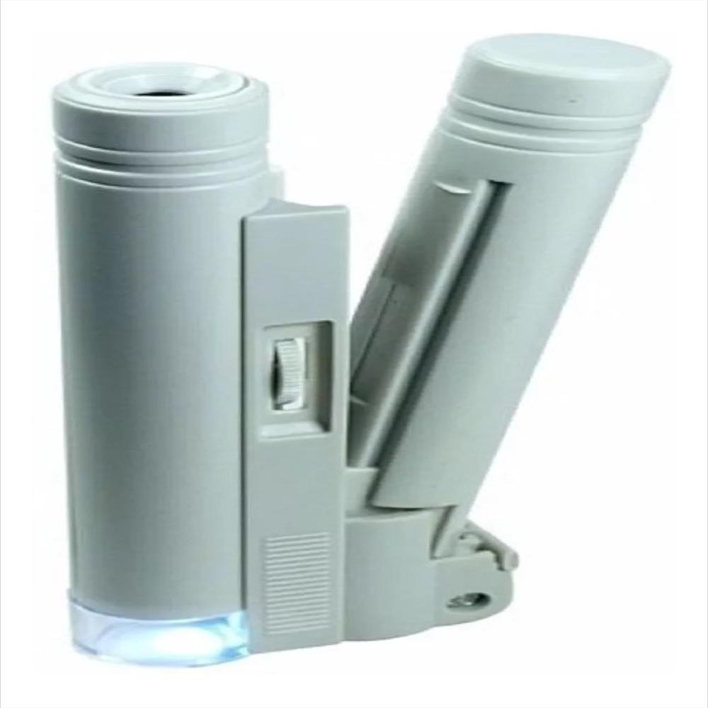 Lupa 100X Aumento Con Iluminación Led + Estuche Con Pilas Aa