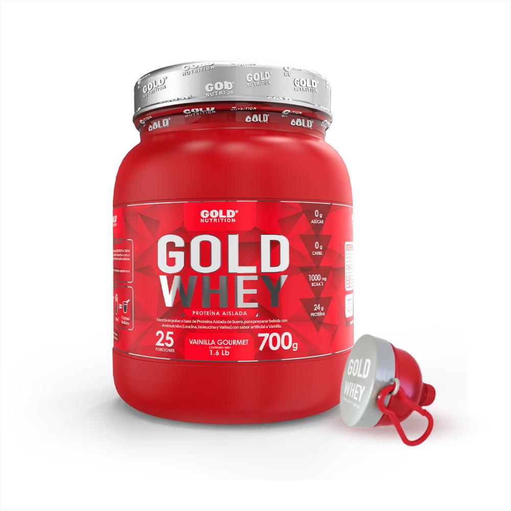Proteína Gold Whey Aislada 700 Gr + Embudo