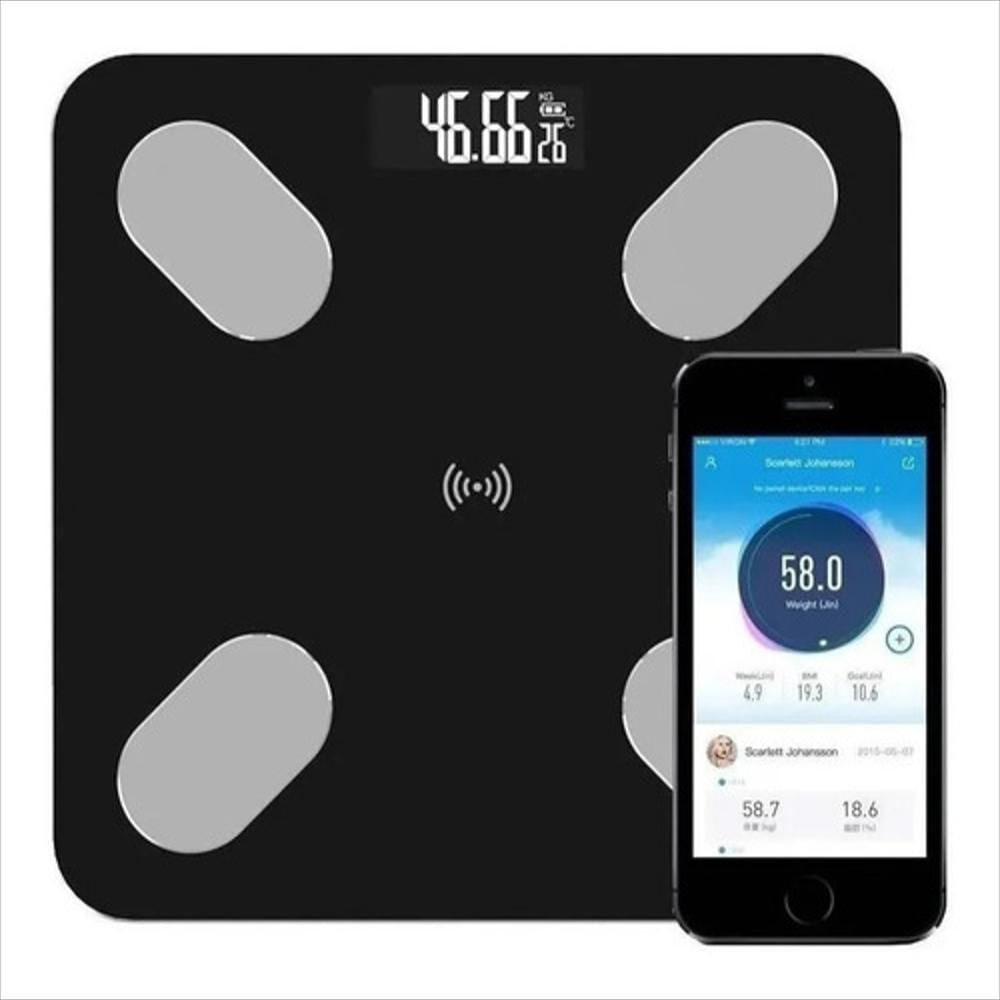 Bascula Pesa Balanza Inteligente Bluetooth Grasa Peso Corporal