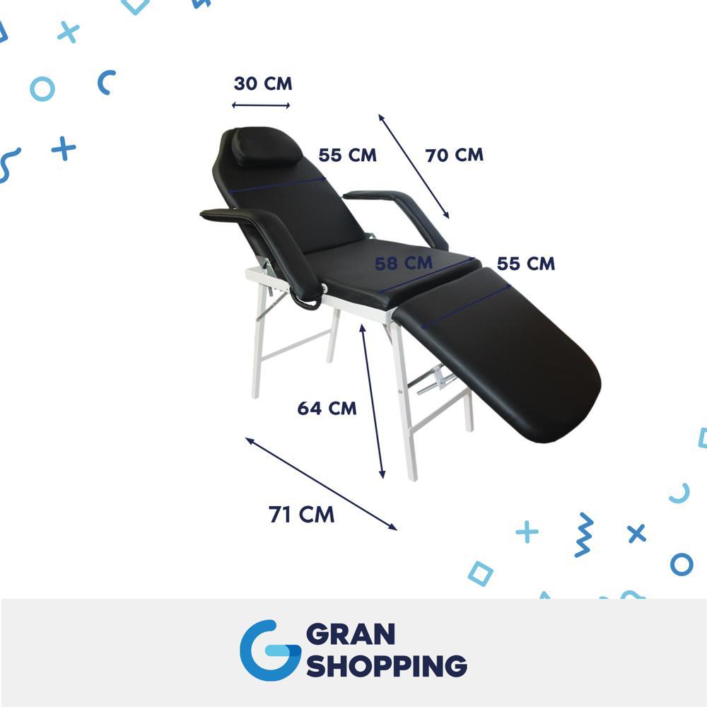Cama Camilla Salon Spa Masaje Tatoo Portatil Facial Tatuaje Negra img #2