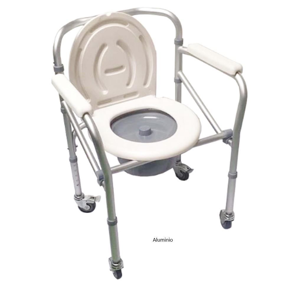 Silla Sanitaria En Aluminio Con Rodachinas