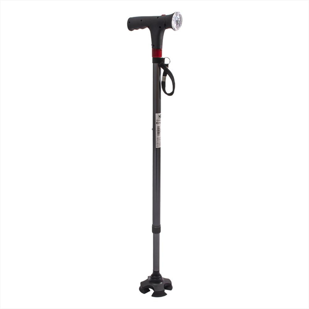 Baston De 4 Apoyos Con Linterna Y Alarma