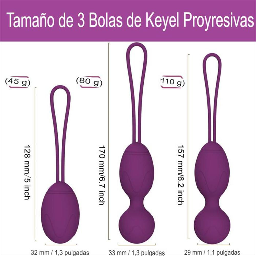 Kit Pesas Ejercicio De Kegel Mujer Nivel Progresivo Silicona img #2