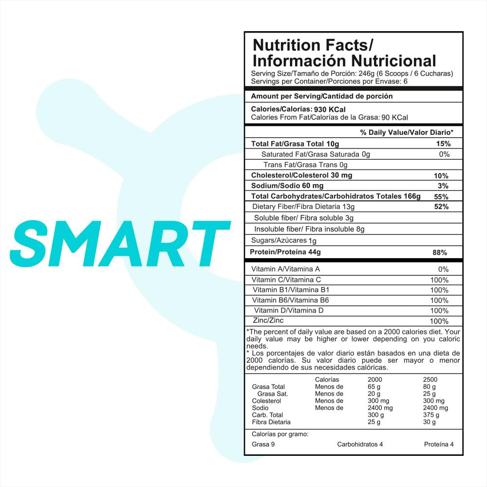 Proteina Smart Gainer 3.25 Libras Coco Blue img #2