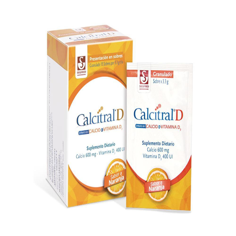 Calcio Vitamina D3 Calcitral Caj 15 So