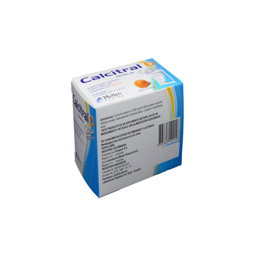 Calcio Vitamina D3 Calcitral Caj 15 So img #3