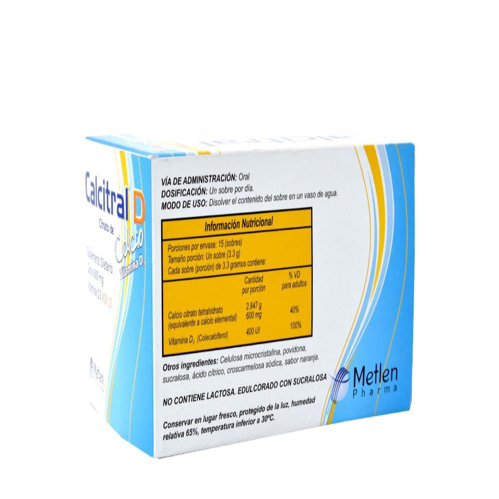 Calcio Vitamina D3 Calcitral Caj 15 So img #5
