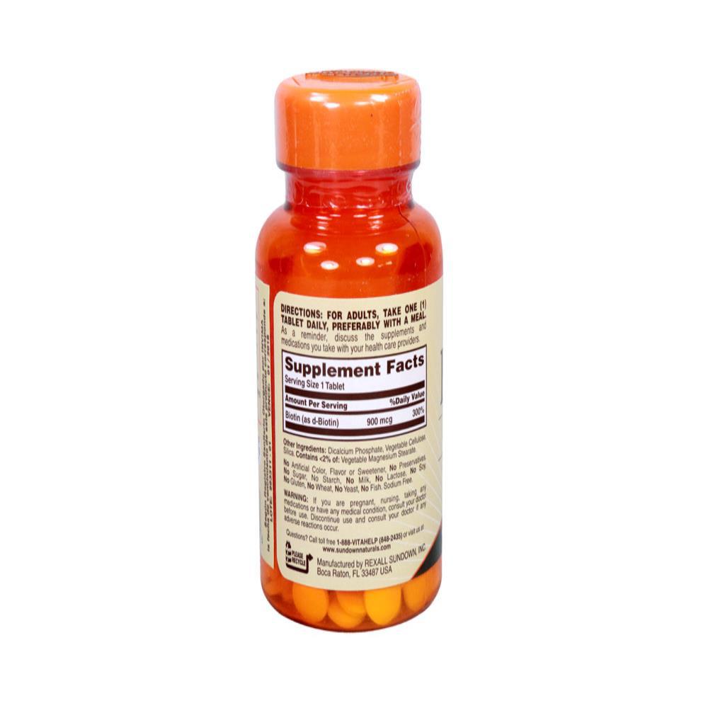 Biotin Sundown Naturals Fra 60 Tab img #2
