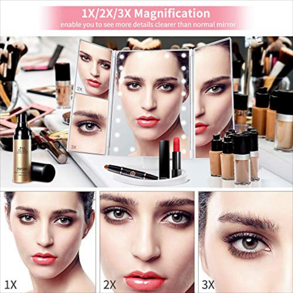 Espejo De Aumento Con Luces De Maquillaje. img #2