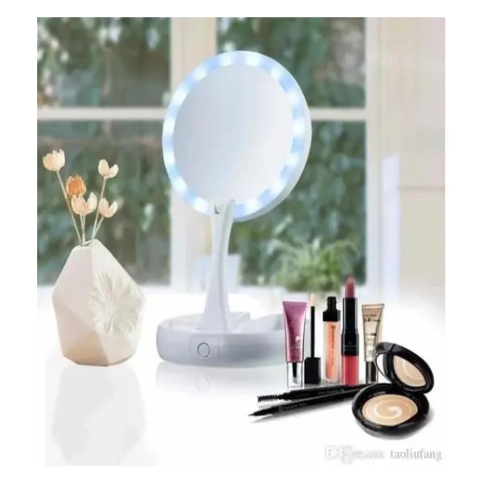 Espejo Doble Plegable Con Luz Led img #2