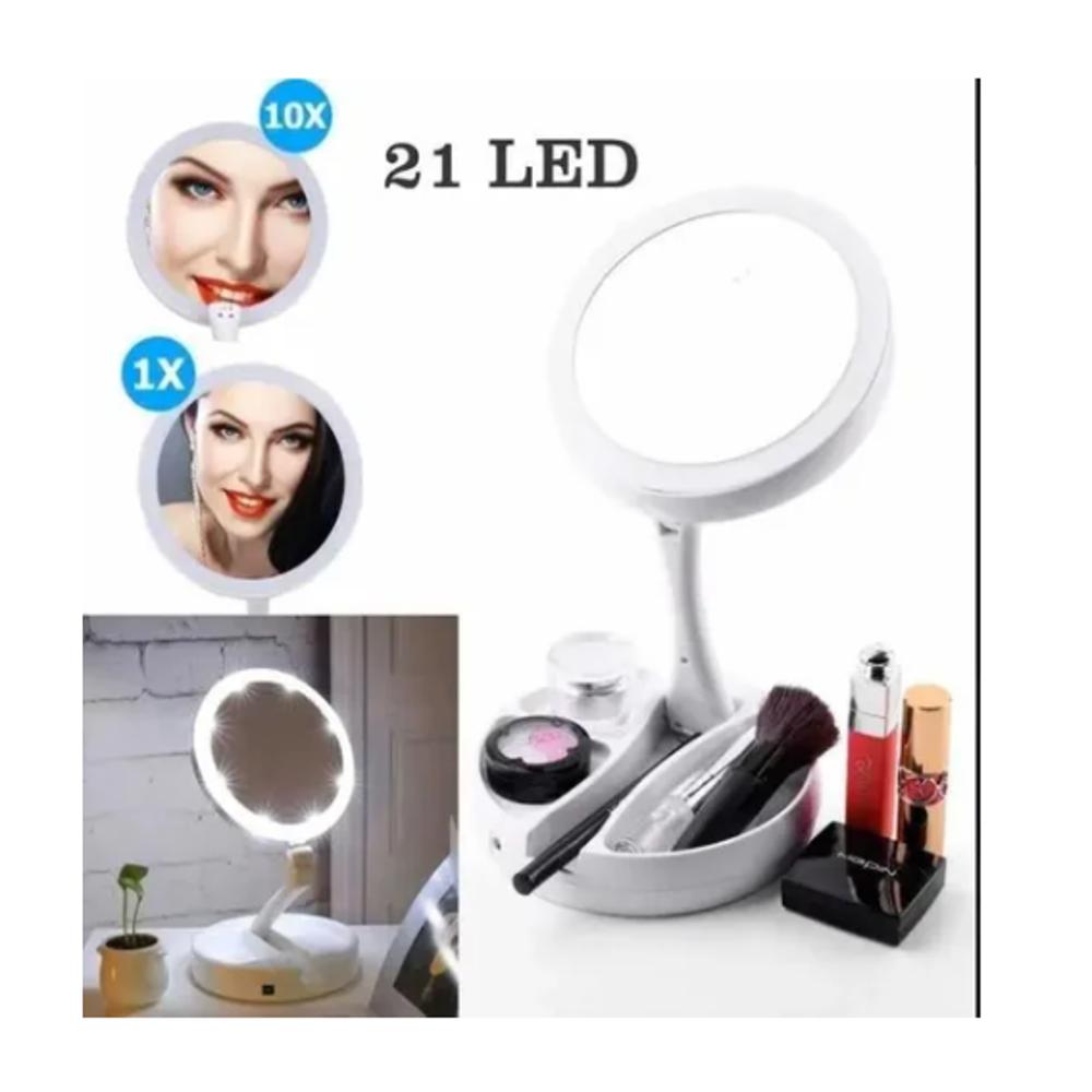 Espejo Doble Plegable Con Luz Led img #3