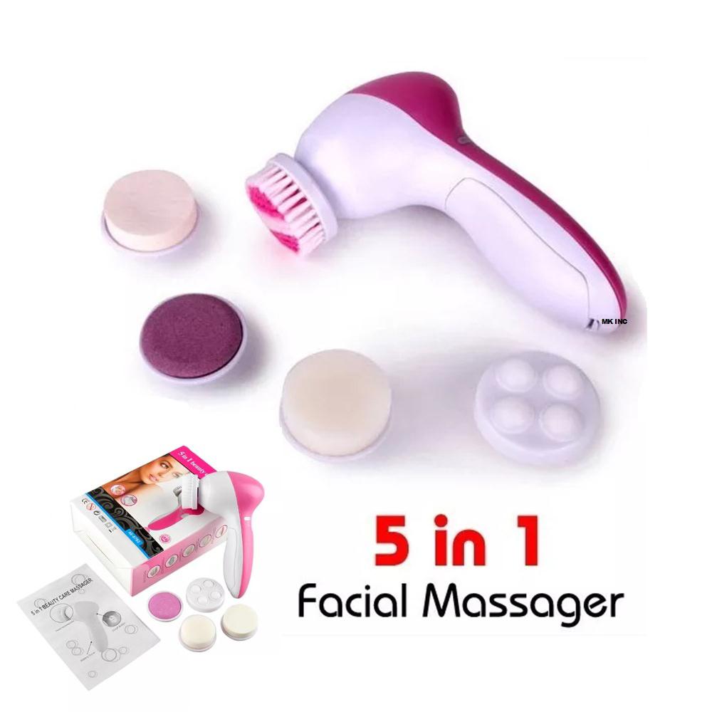 Masajeador Facial Electrico 5 En 1 Exfoliante Y Limpiador