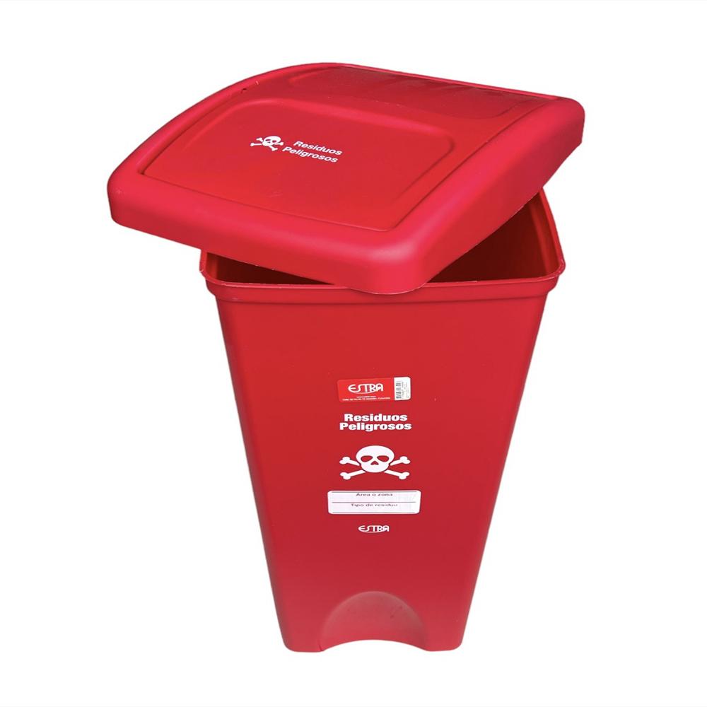 Caneca De 53 Lts Tapa Vaiven Color Rojo img #3