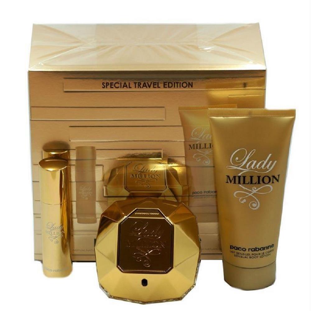 Perfume Paco Rabanne Lady Million Set 3 Pzas Edp L
