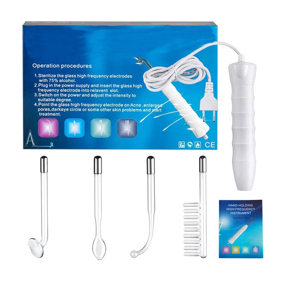 Maquina Facial Alta Frecuencia 4 Electrodos Masajes Quita Arugas Acne