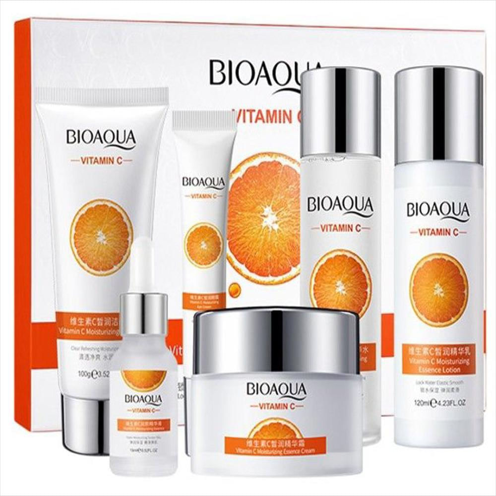 Kit Vitamina C Facial Bioaqua X 6 Antiedad Luminosidad