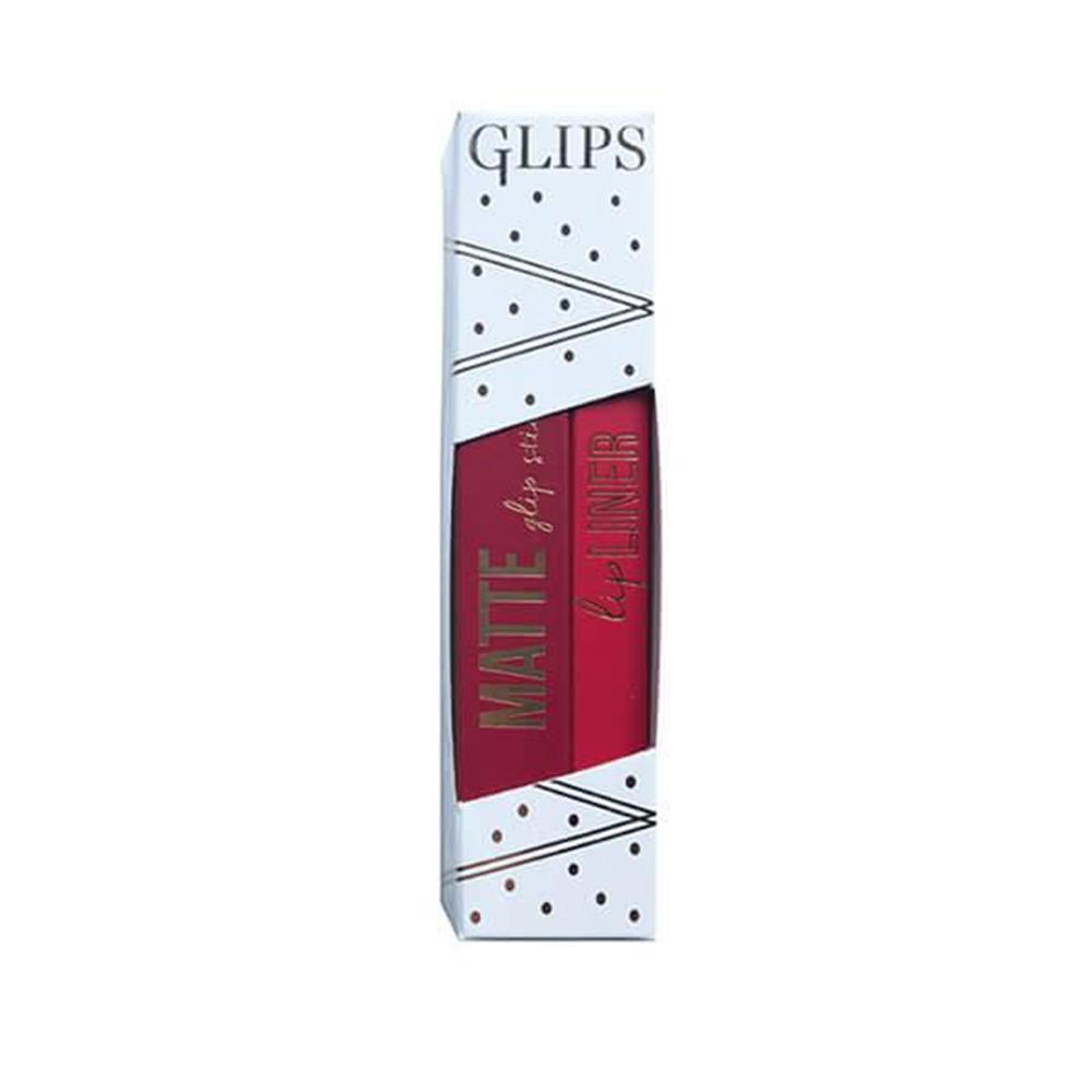 Duo De Labial Mate Y Delineador De Labios Color Rojo