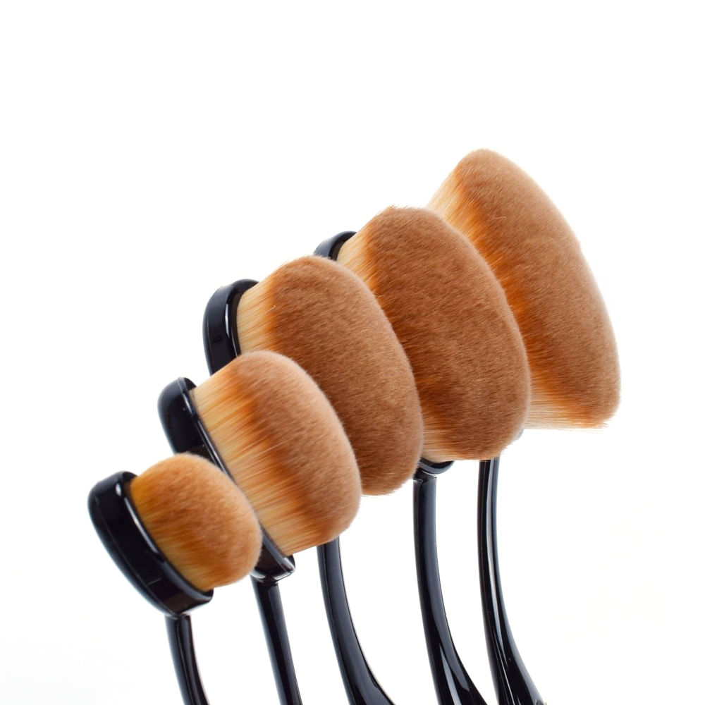 Set De 10 Brochas Ovaladas Bronzer Contour Polvos img #3