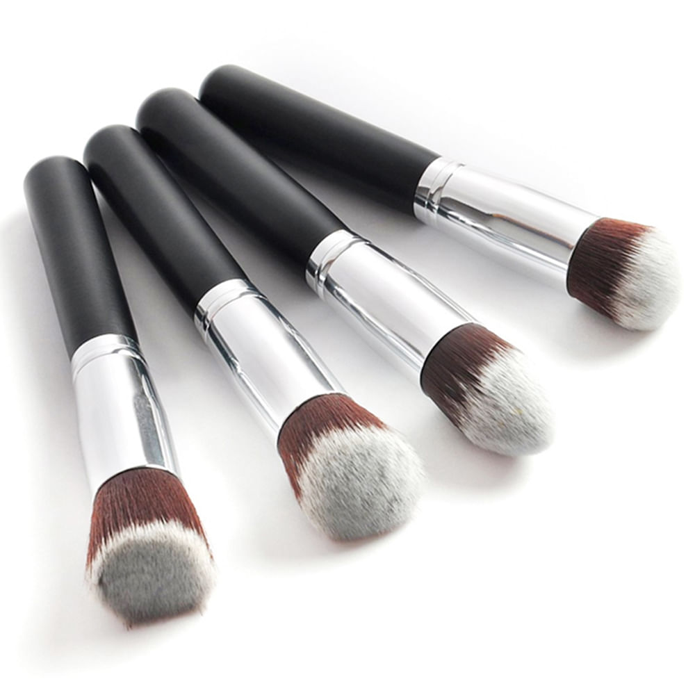 Set 4 Brochas Maquillaje Profesional Base Rubor Polvo