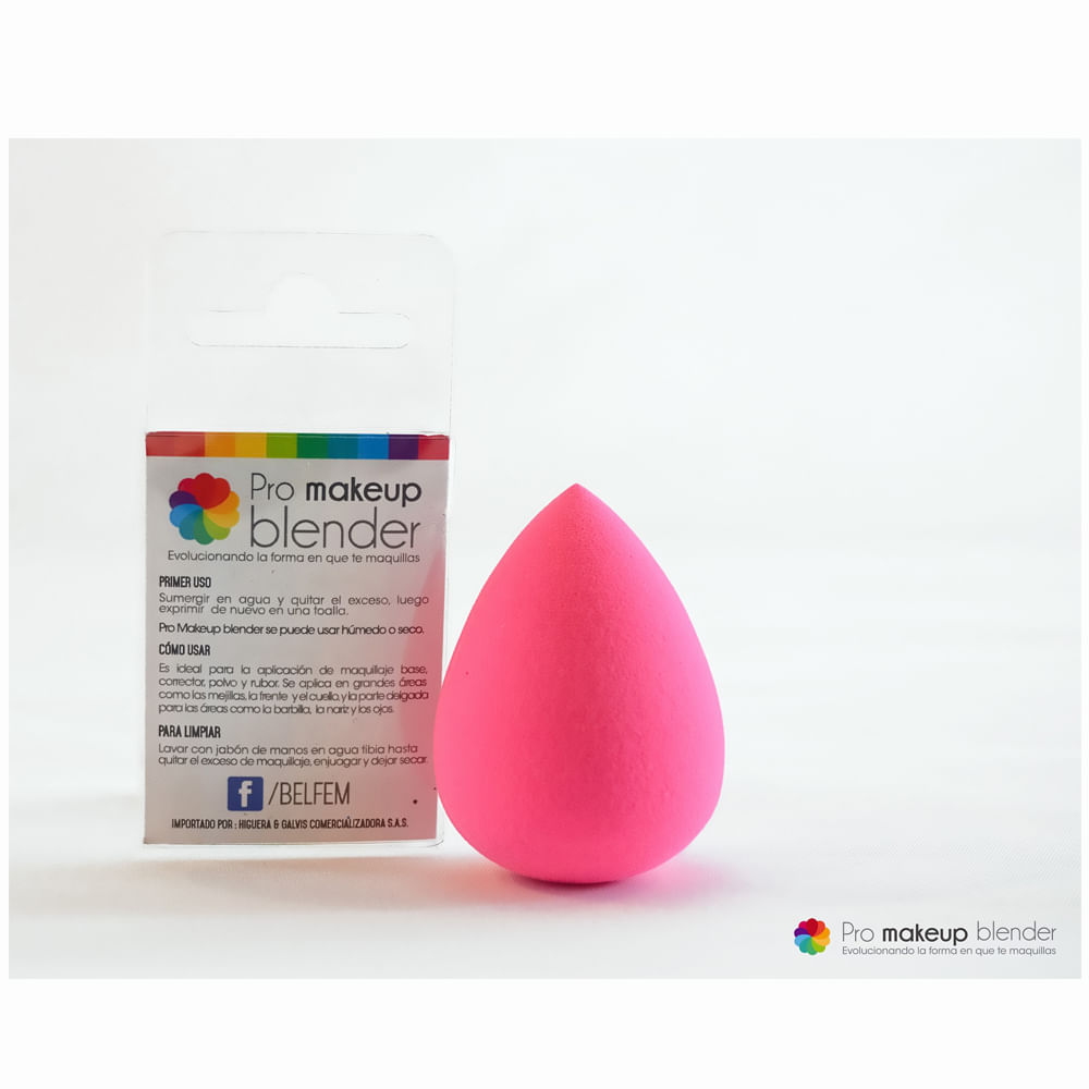 Esponja De Maquillaje Pro Makeup Blender Gota Pink img #2