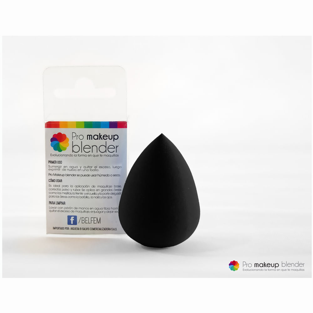 Esponja De Maquillaje Pro Makeup Blender Gota Negro img #2