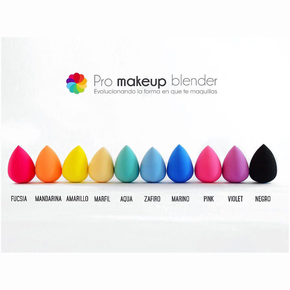 Esponja De Maquillaje Pro Makeup Blender Gota Negro img #3