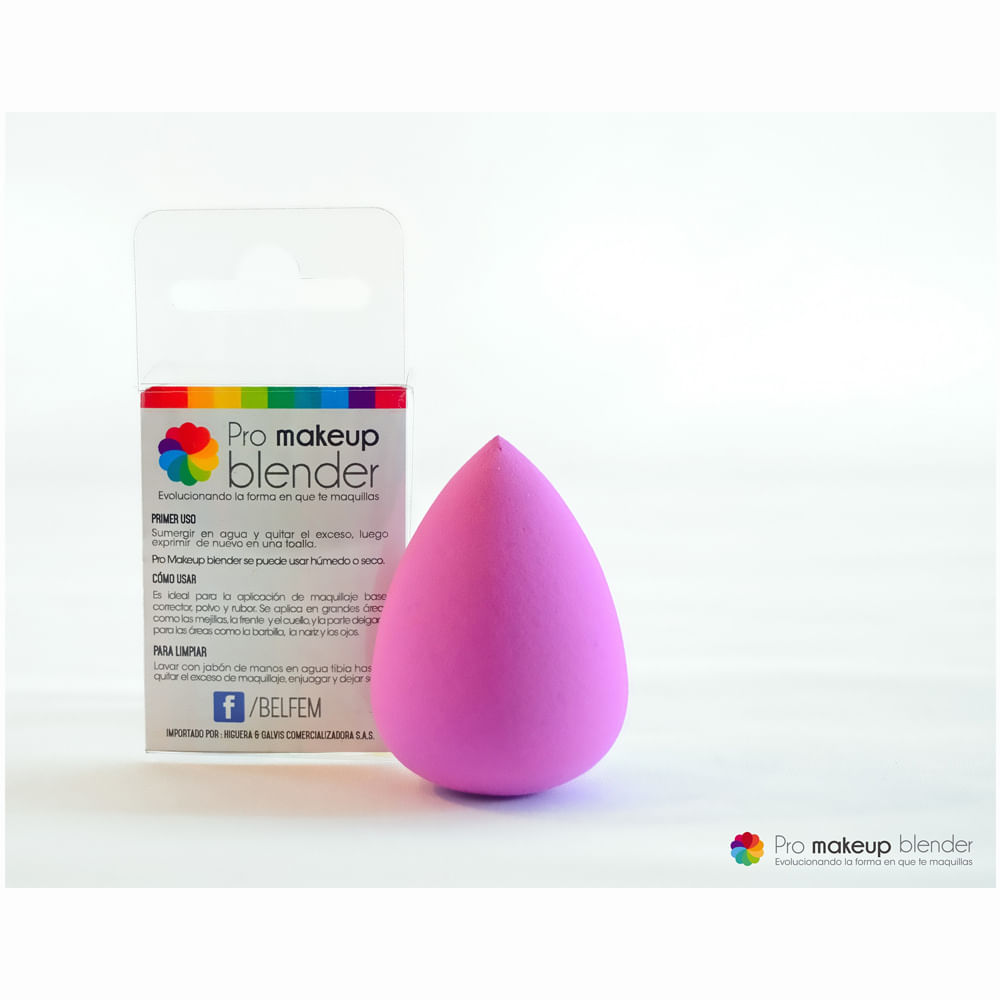 Esponja De Maquillaje Pro Makeup Blender Gota Violet img #2