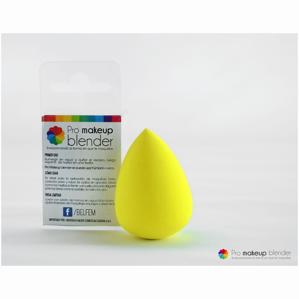 Esponja De Maquillaje Pro Makeup Blender Gota Amarillo img #2