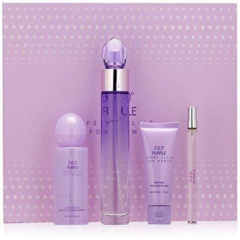 Perfume 360 Perry Ellis Purple Estuche Dama 4 Piezas