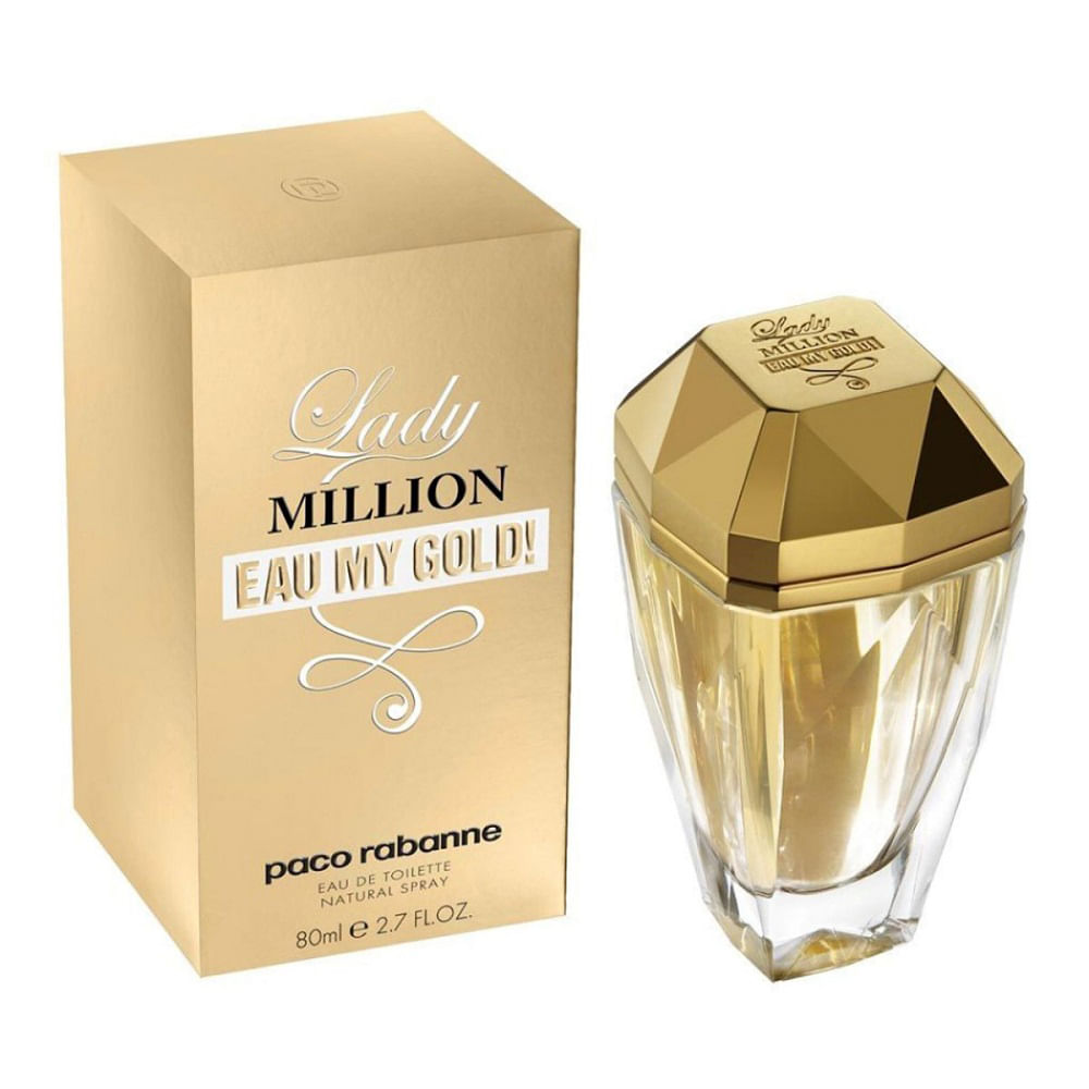 Perfume Lady Millon Eau My Gold Dama By Paco Rabanne 80 Ml