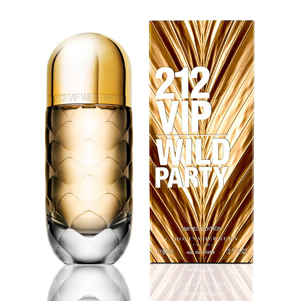 Perfume 212 Vip Wild Party Carolina Herrera Para Mujer 80 Ml