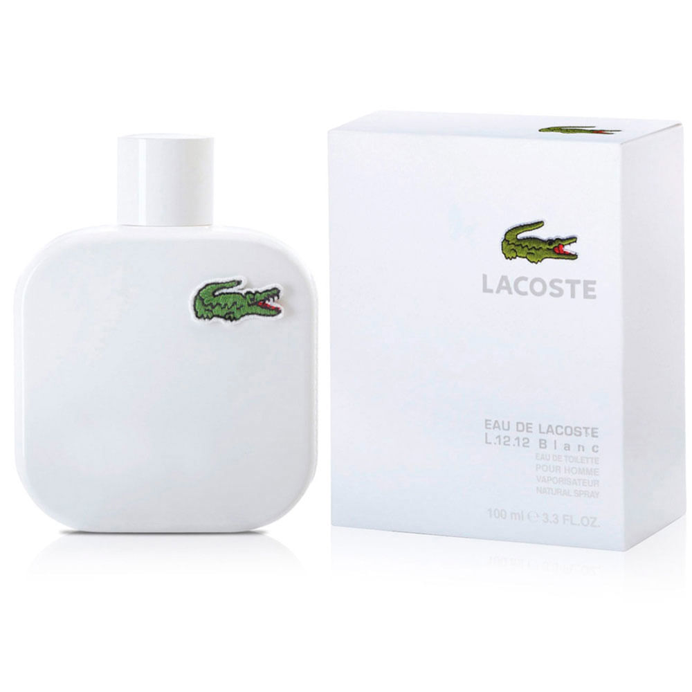 Locion Lacoste Blanc Hombre 3.4Oz 100Ml Blanco Perfume