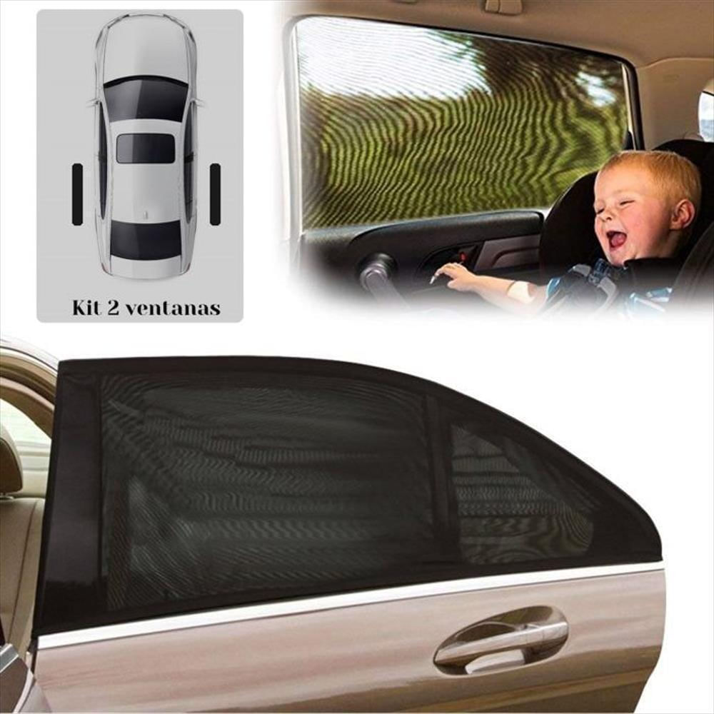 Parasol Cortina Ventana Carros Tapasol Protector Solar X2 Negro