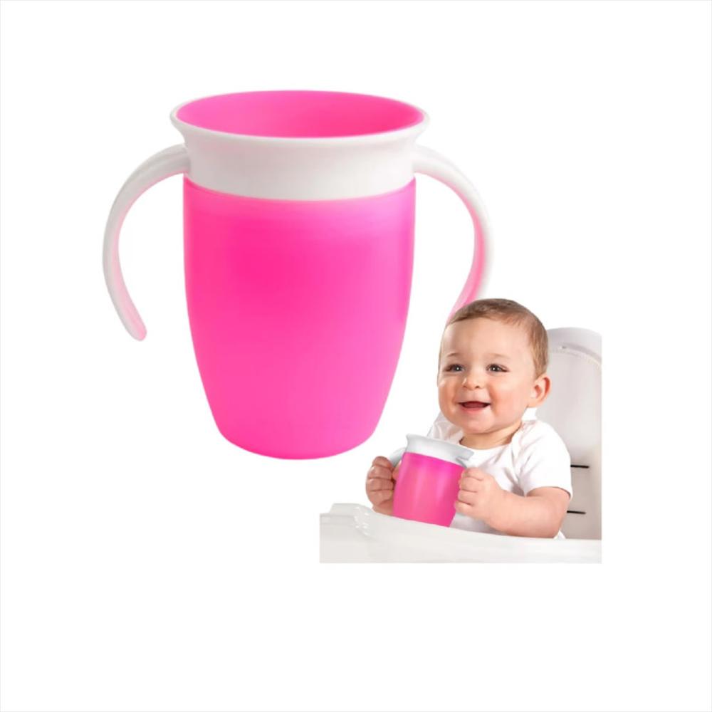 Vaso Anti Derrame Para Bebe 360 Rosa