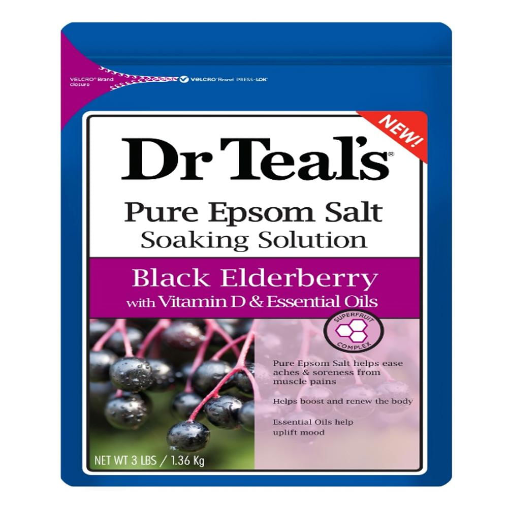 Dr. Teals Sal De Epsom Sauco Negro Y Vitamina D 3Lb