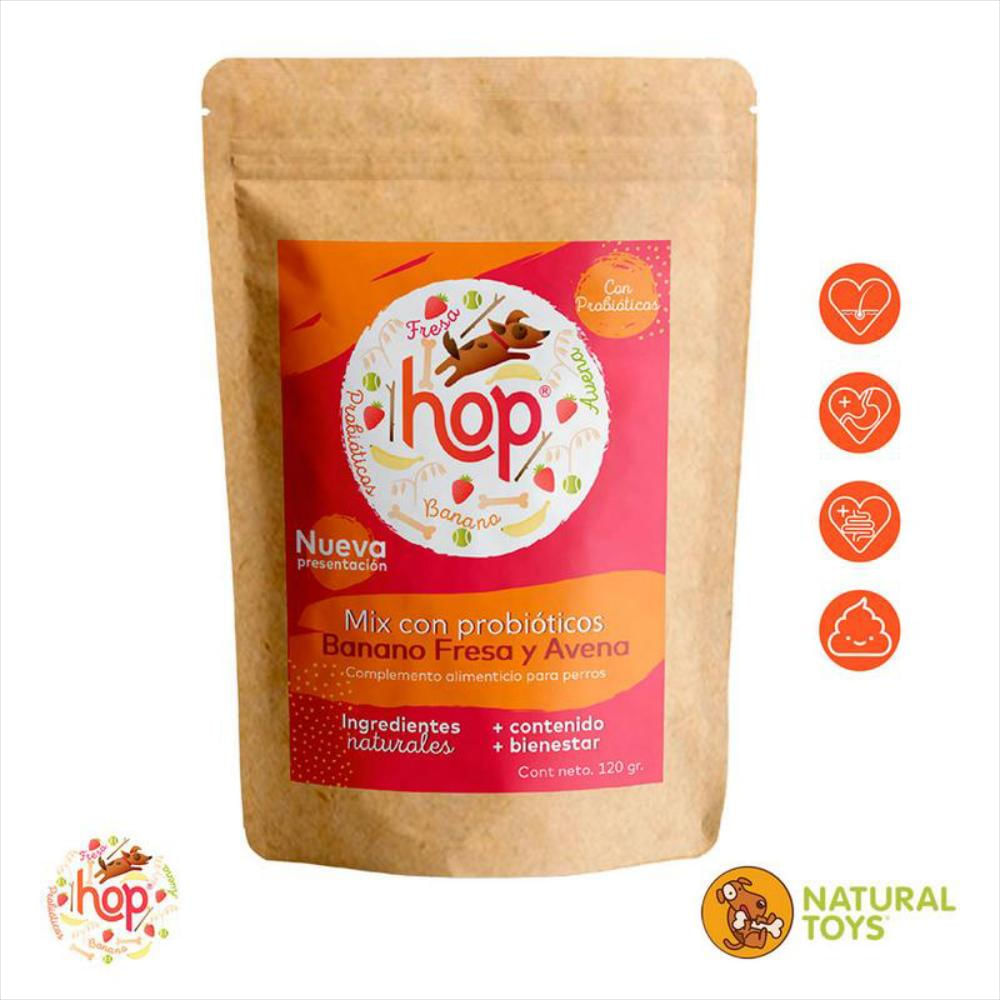 Probióticos Banano+Fresa+Avena Natural Para Perros 120 Gr