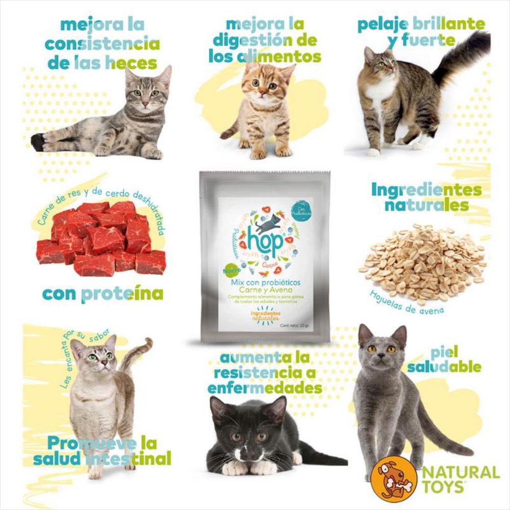 Probióticos Carne+Avena Natural Para Gatos 10 Gr X 2 Und img #5