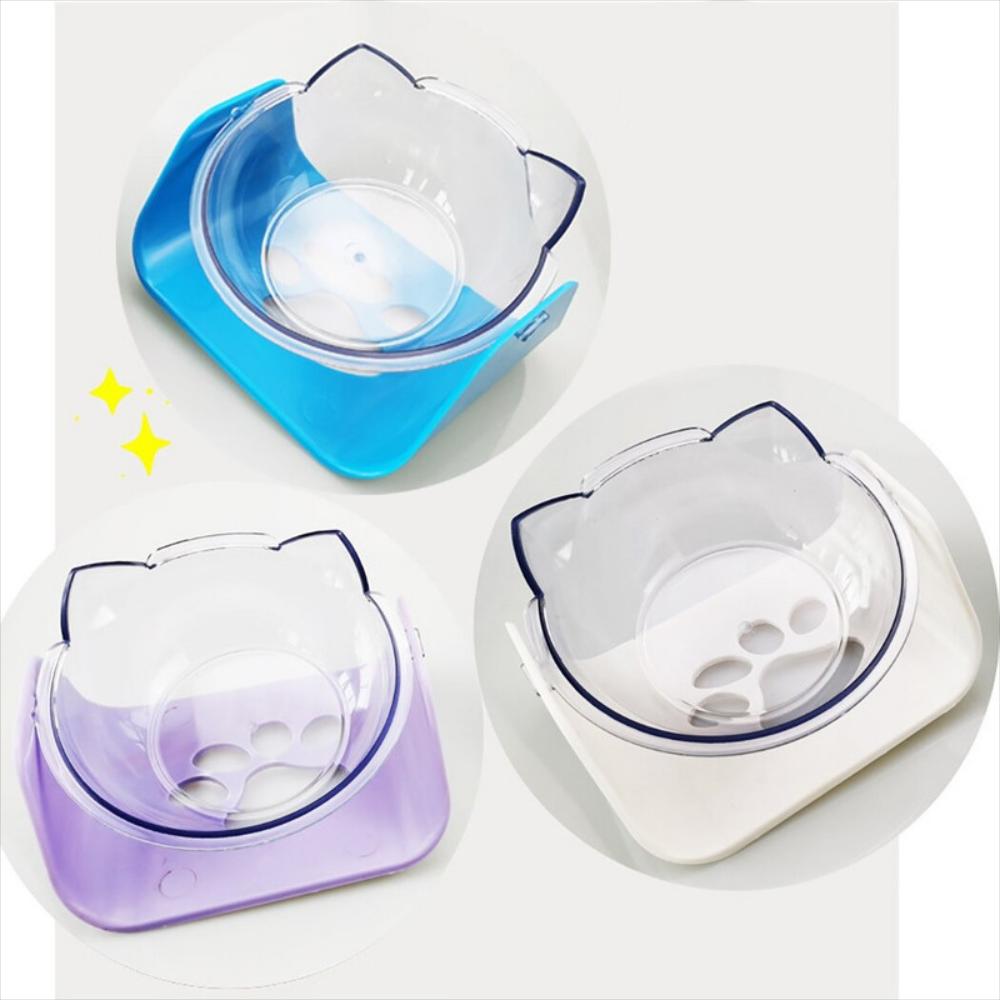 Comedero Bebedero Inclinable Para Gato Y Perro Azul Huella img #5