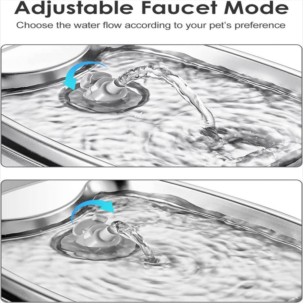 Fuente De Agua Para Gatos Y Perros Bebedero Acero Inoxidable Pws 103 img #3