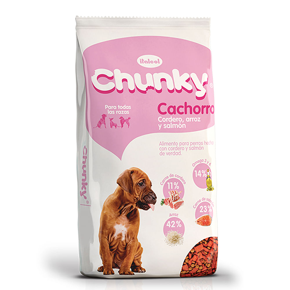 Chunky Cachorro Cordero, Arroz Y Salmon X 8 Kg
