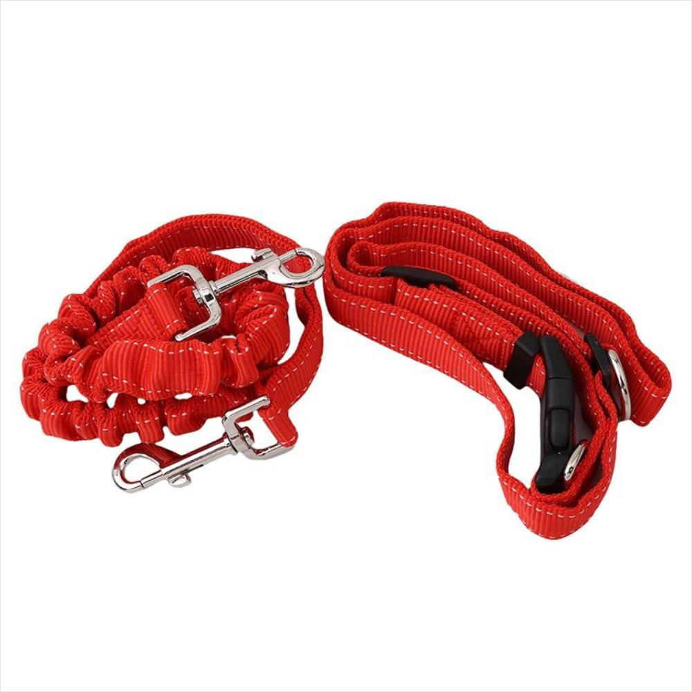 Correa Para Perros Manos Libres Arnes De Cintura Rojo Bungee img #3