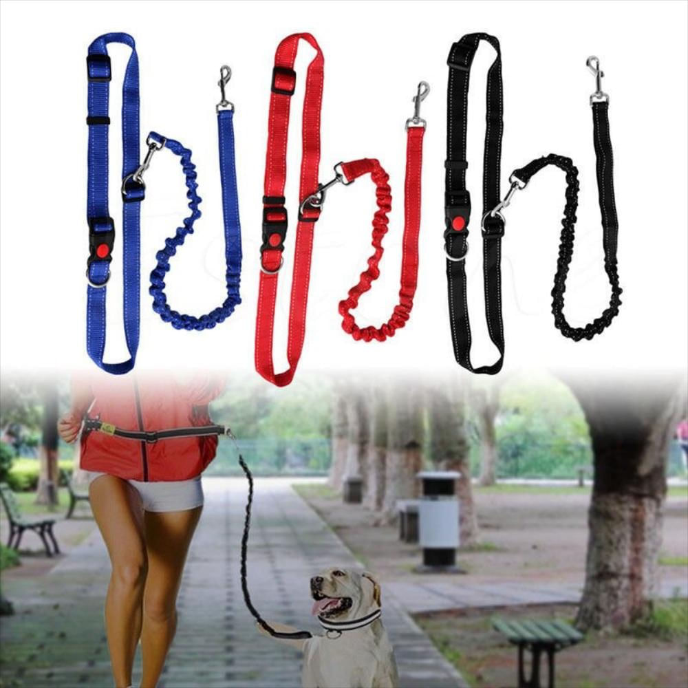 Correa Para Perros Manos Libres Arnes De Cintura Rojo Bungee img #4