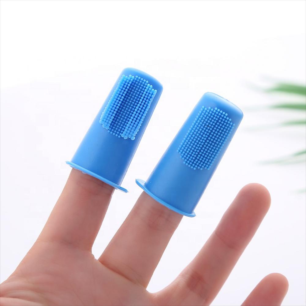 Cepillo De Dientes Para Perro 2Und Dedal Doble Azul Dc img #2