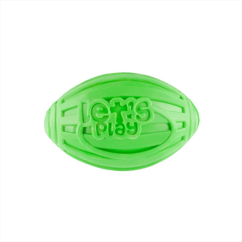 Juguete Para Perros: Balón Ovalado Y Chillón Resistente Verde