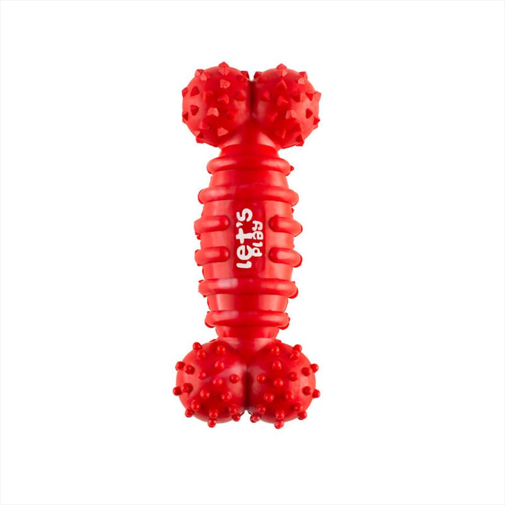 Hueso De Goma Interactivo Antisarro Para Perros Peq Y Medianos Rojo img #1
