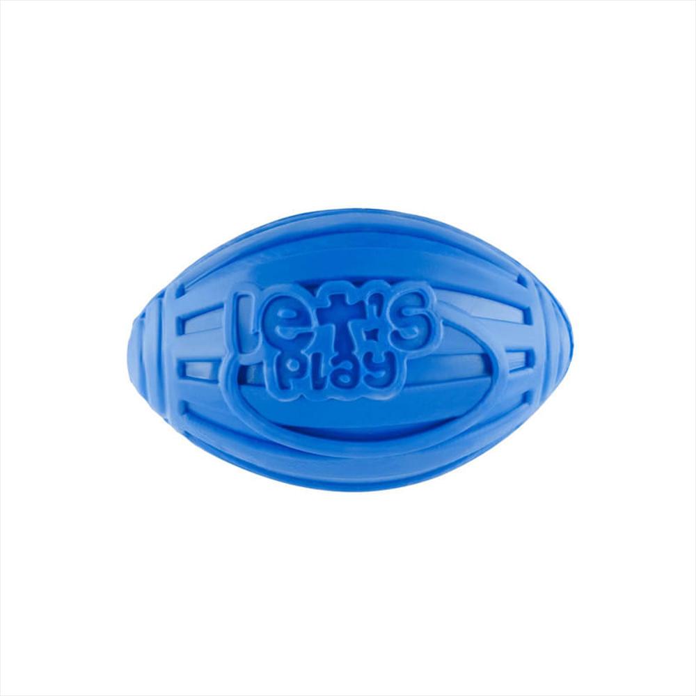 Juguete Para Perros: Balón Ovalado Y Chillón Resistente Azul
