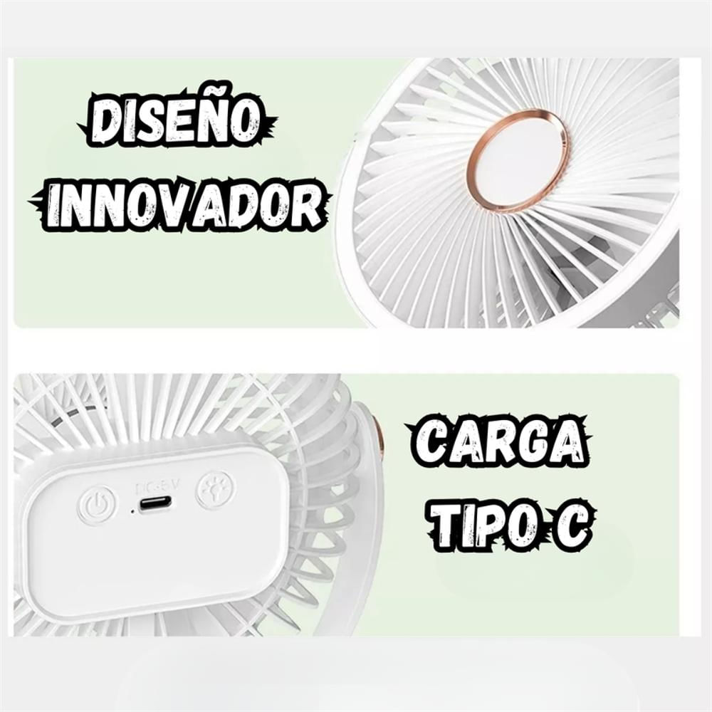 Ventilador Portátil 3 Velocidade Usb Recargable Clip Abanico img #2