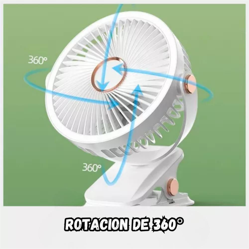 Ventilador Portátil 3 Velocidade Usb Recargable Clip Abanico img #3