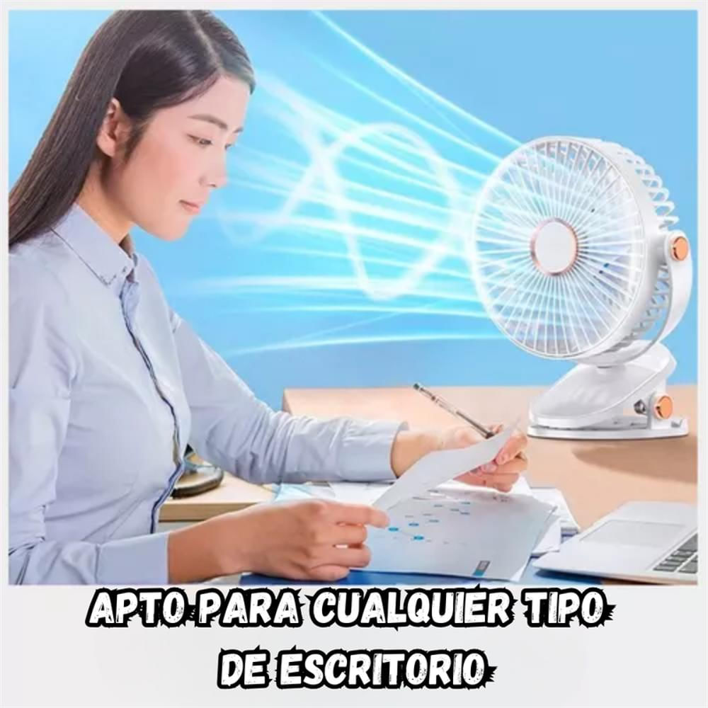Ventilador Portátil 3 Velocidade Usb Recargable Clip Abanico img #5