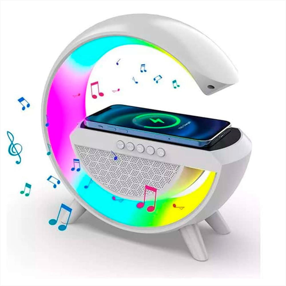 Parlante Bluetooth Lampara Cargador Inalámbrico Forma G Parlante Bluetooth Lampara Cargador Inalámbrico Forma G